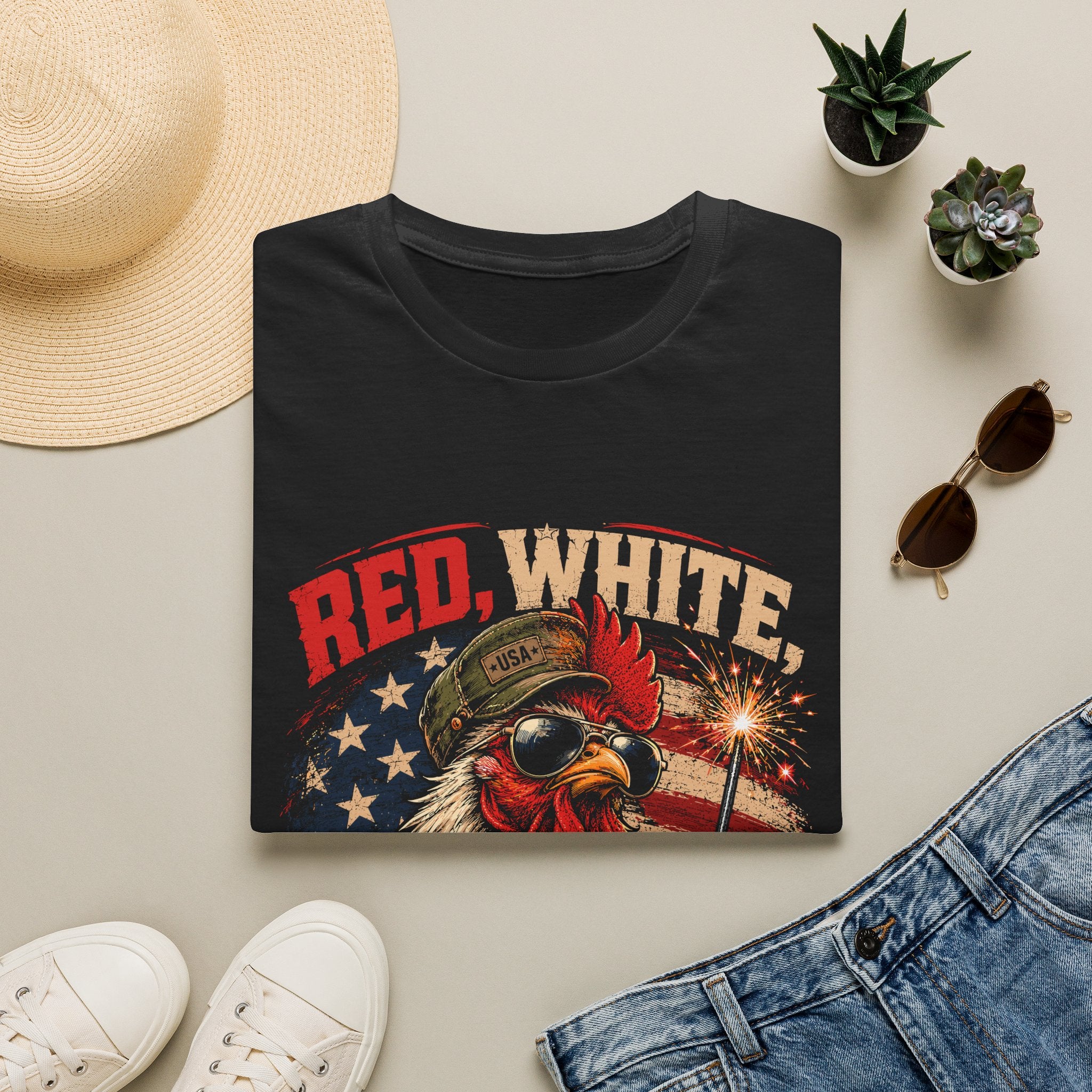 Red, White & Chicken Wings T-Shirt