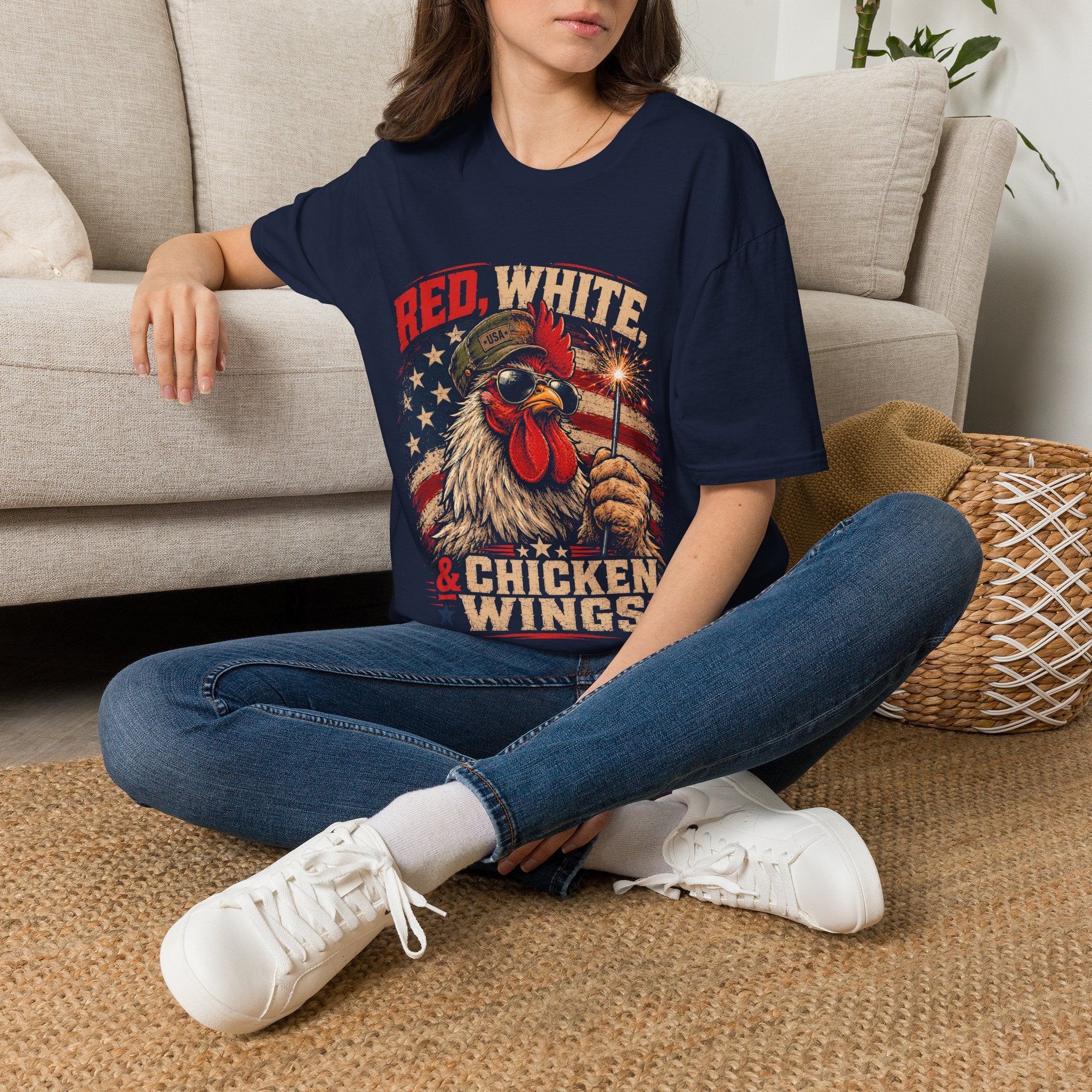 Red, White & Chicken Wings T-Shirt