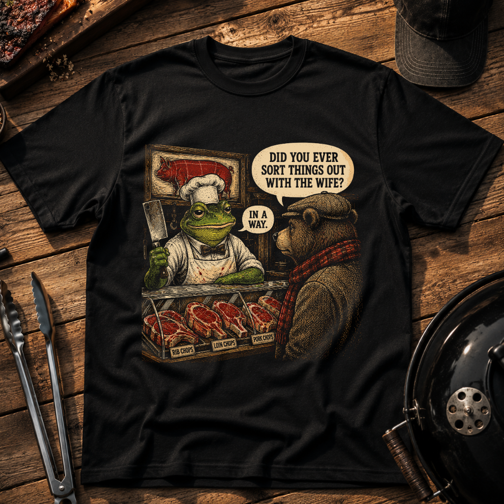 Funny Frog Butcher T-Shirt