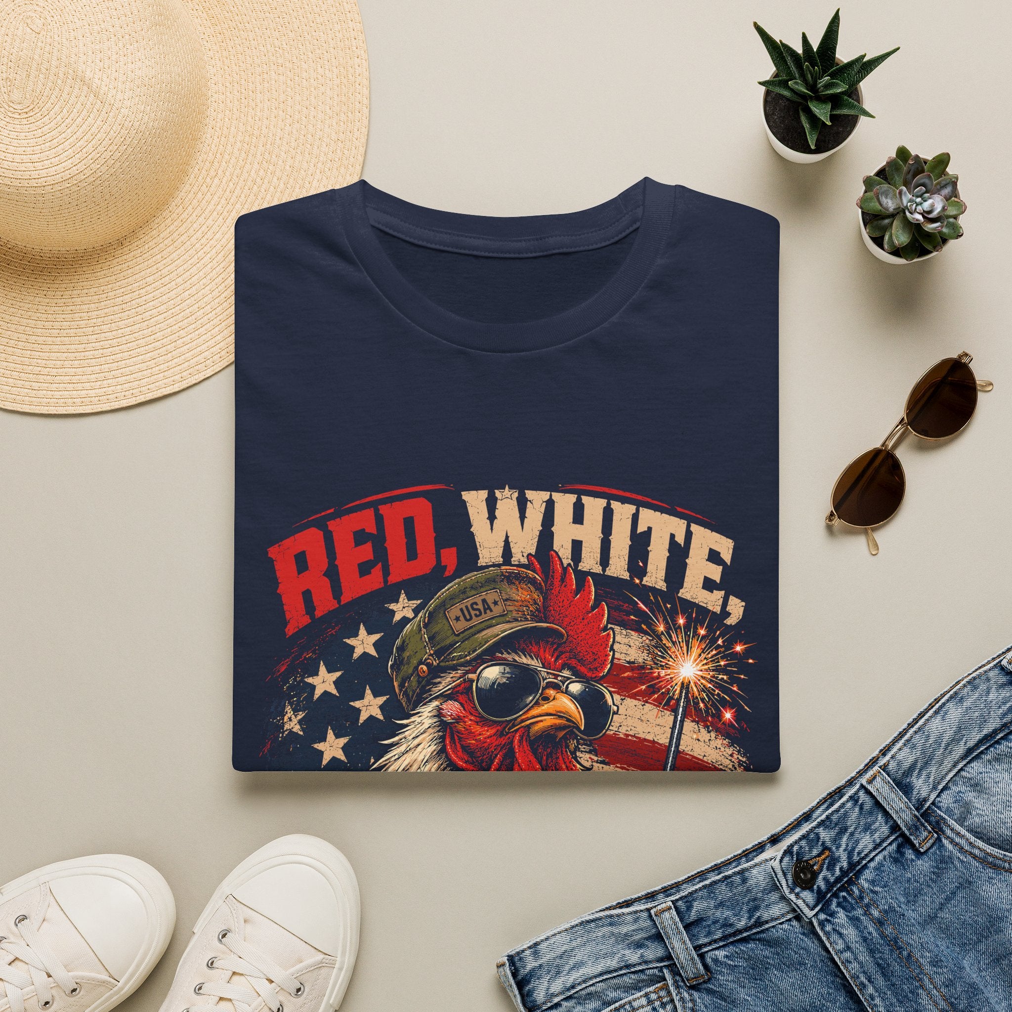 Red, White & Chicken Wings T-Shirt