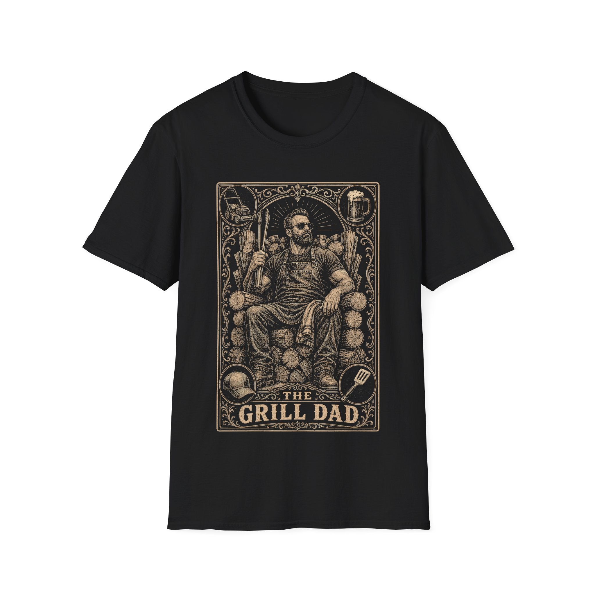 The Grill Dad - Tarot Card T-Shirt