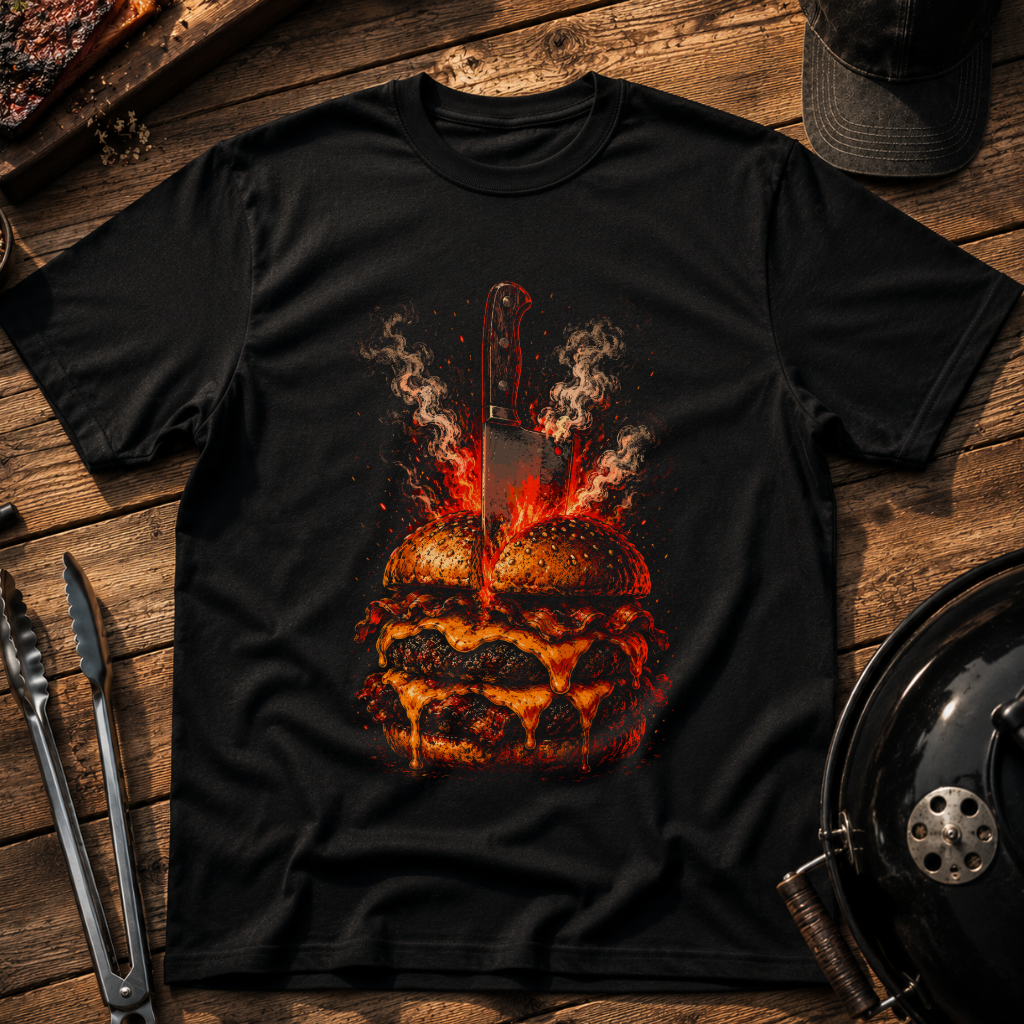 Flaming Burger T-Shirt