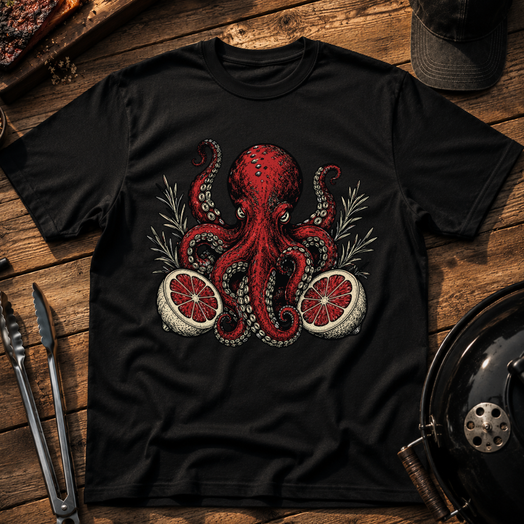 Red Octopus T‑Shirt