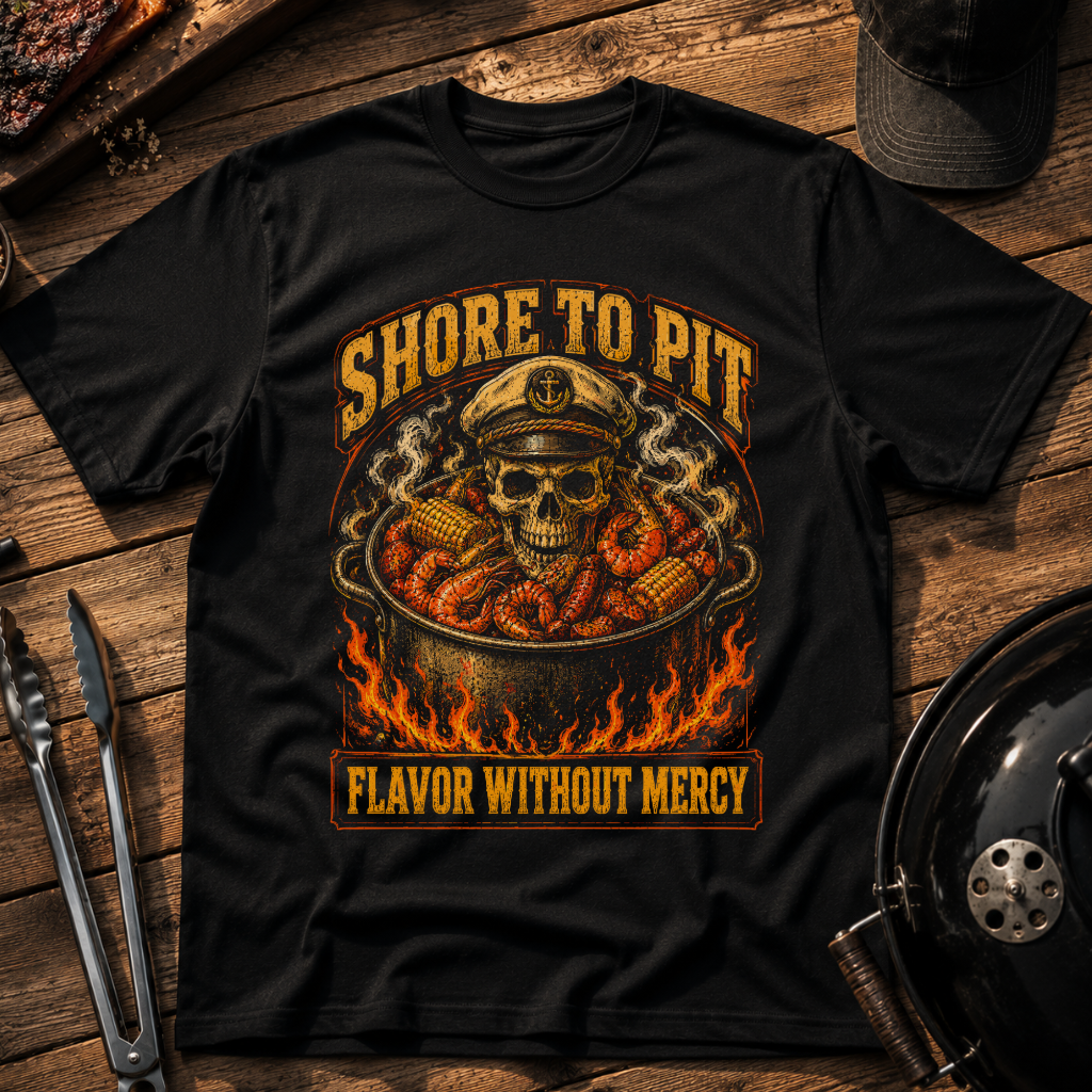 Shore to Pit Skull Captain T‑Shirt