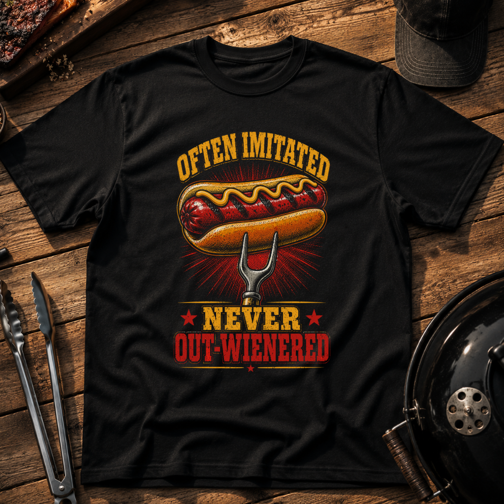 Often Imitated Never Out-Wienered Hot Dog T-Shirt