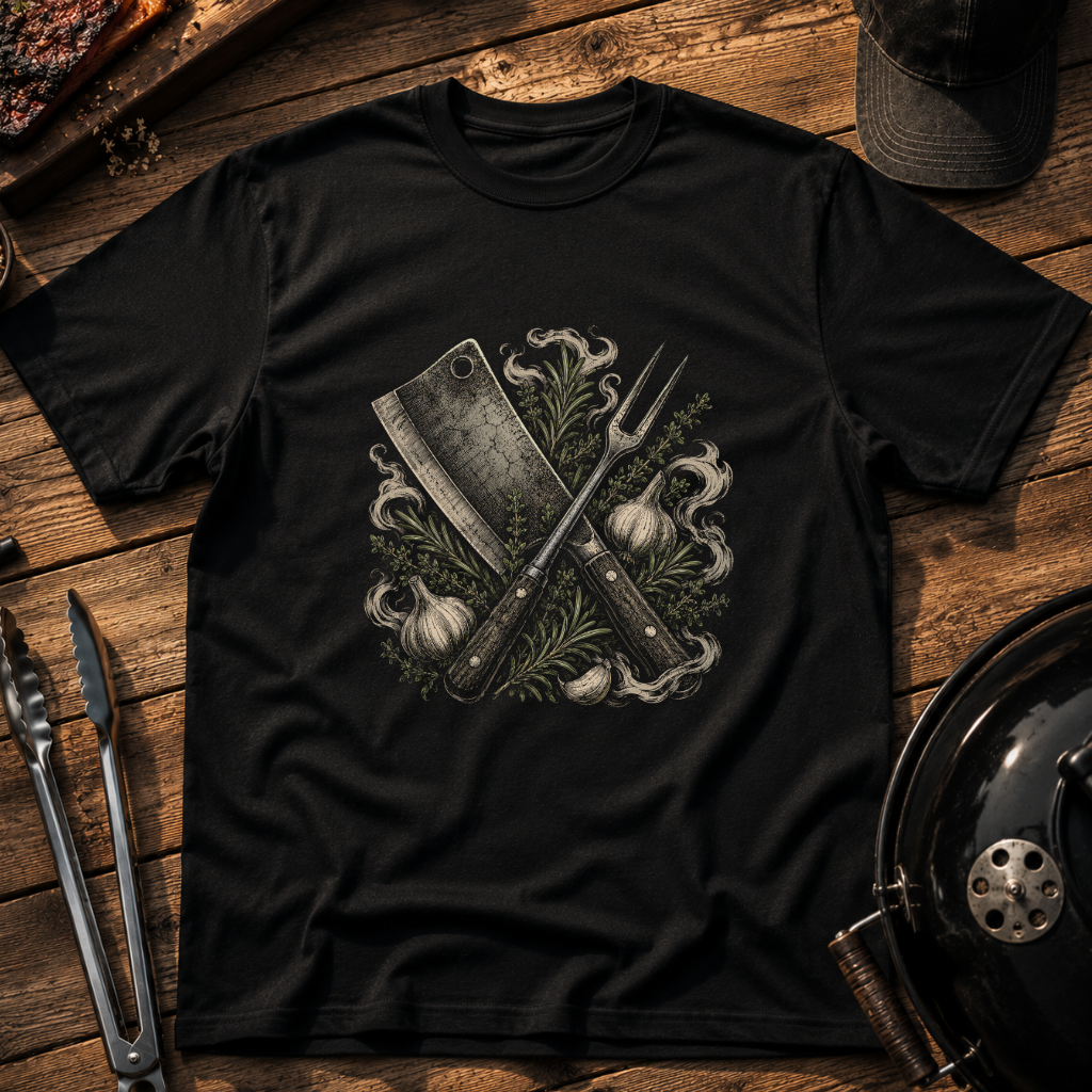 Butcher Cleaver & Fork T‑Shirt