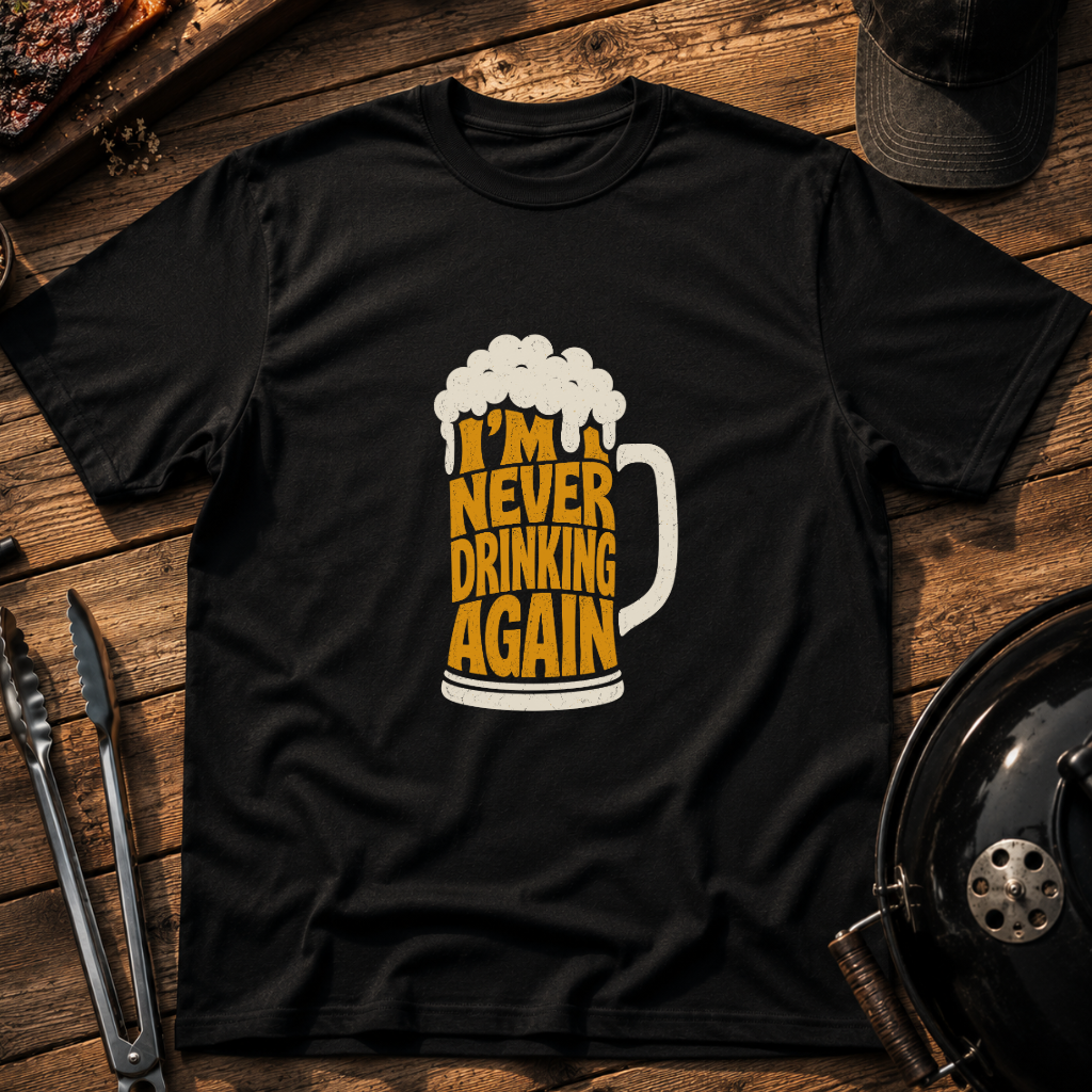 I'm Never Drinking Again Beer Mug T-Shirt
