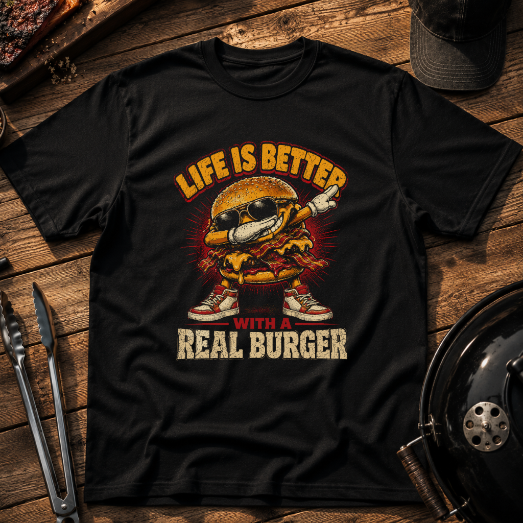 Life Is Better With a Real Burger T-Shirt