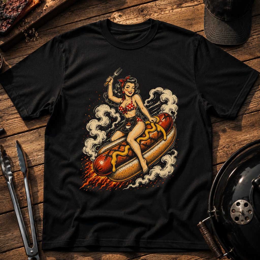 Retro Pin-Up Hot Dog T-Shirt