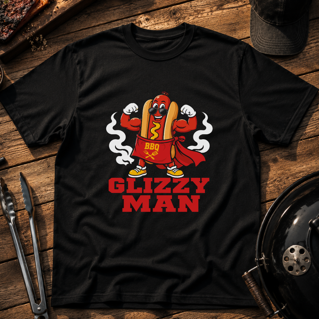 Glizzy Man BBQ Hot Dog T-Shirt