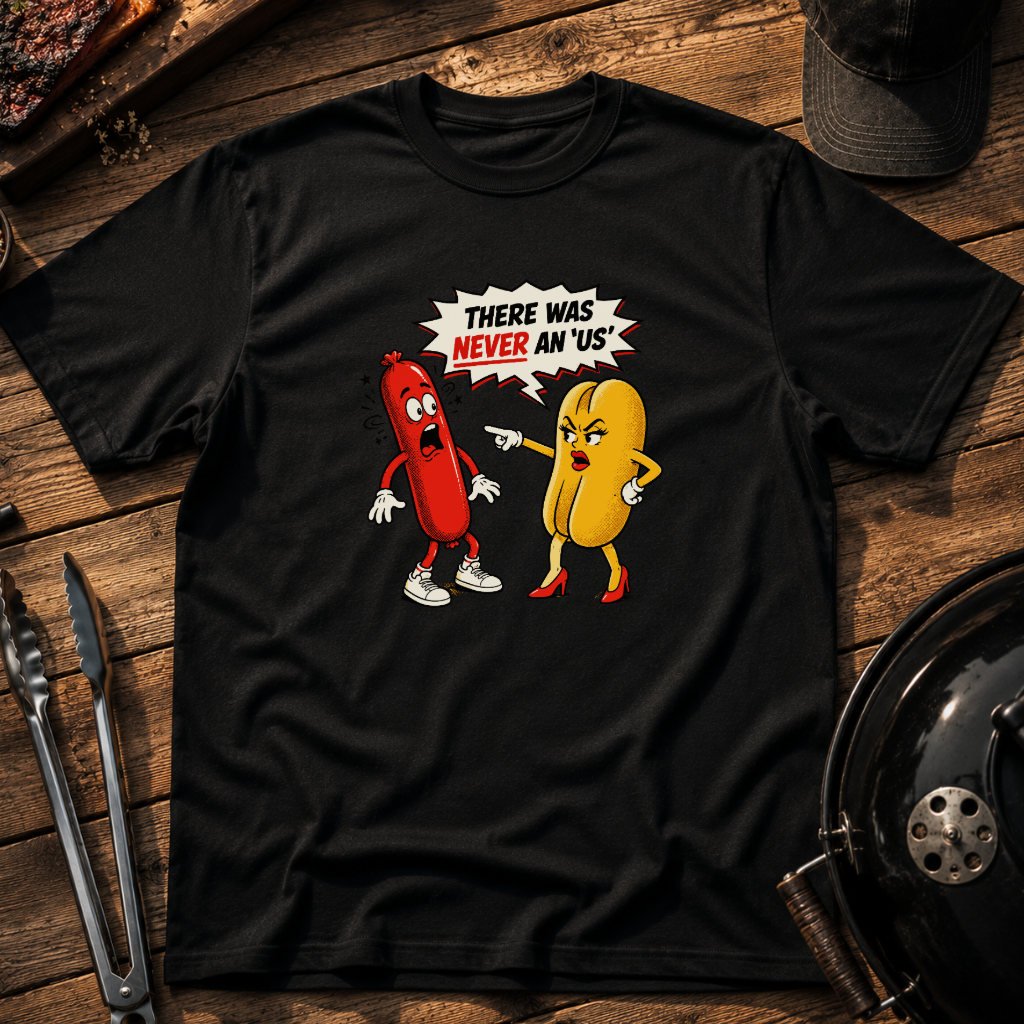 Funny Hot Dog & Bun Breakup T-Shirt