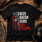 Beer Bacon Guns And Freedom T‑Shirt