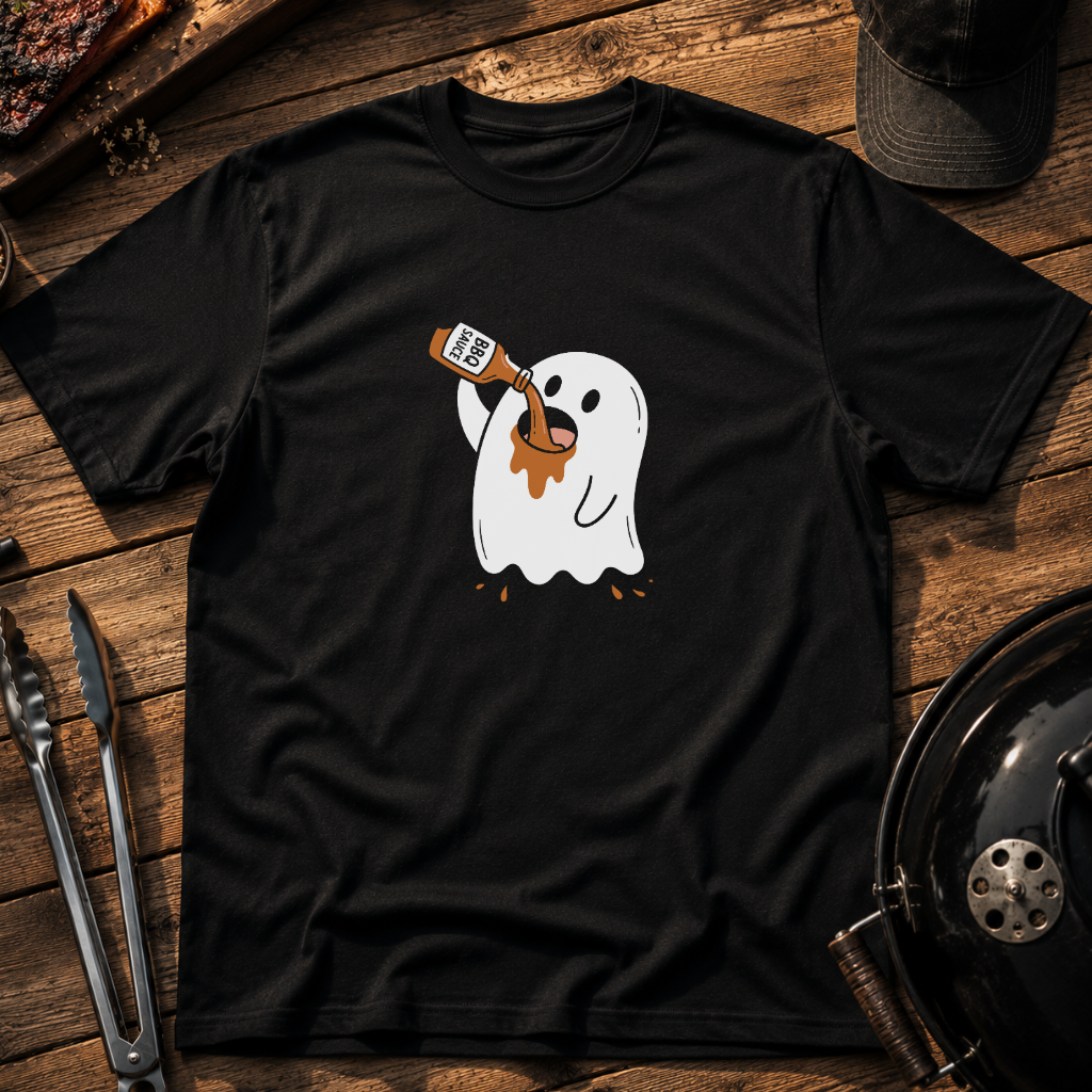 Ghost Drinking BBQ Sauce T-Shirt
