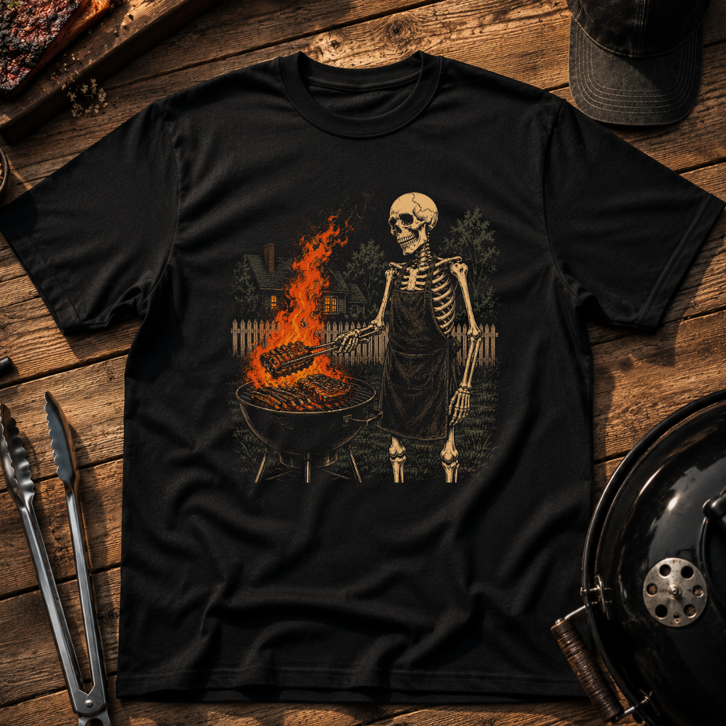 Skeleton Backyard BBQ T‑Shirt