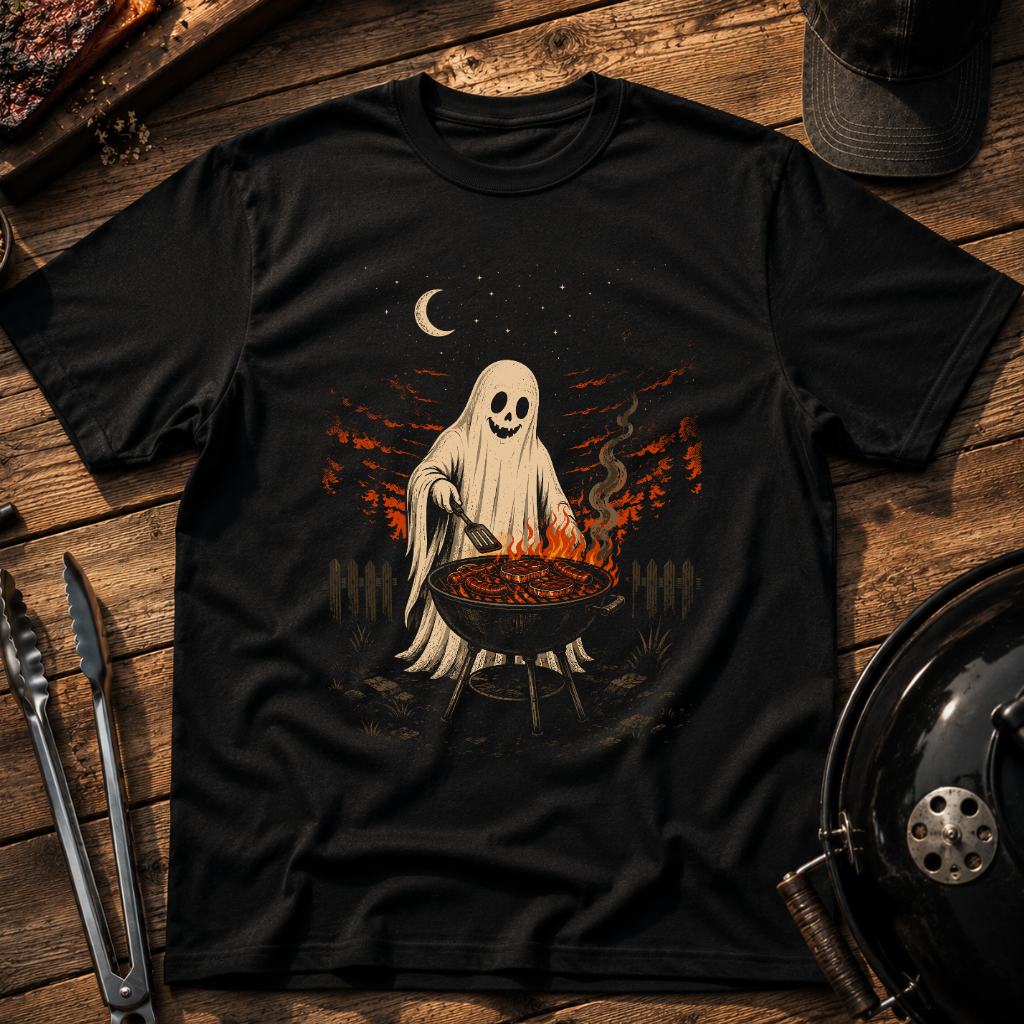 Spooky Ghost BBQ T-Shirt