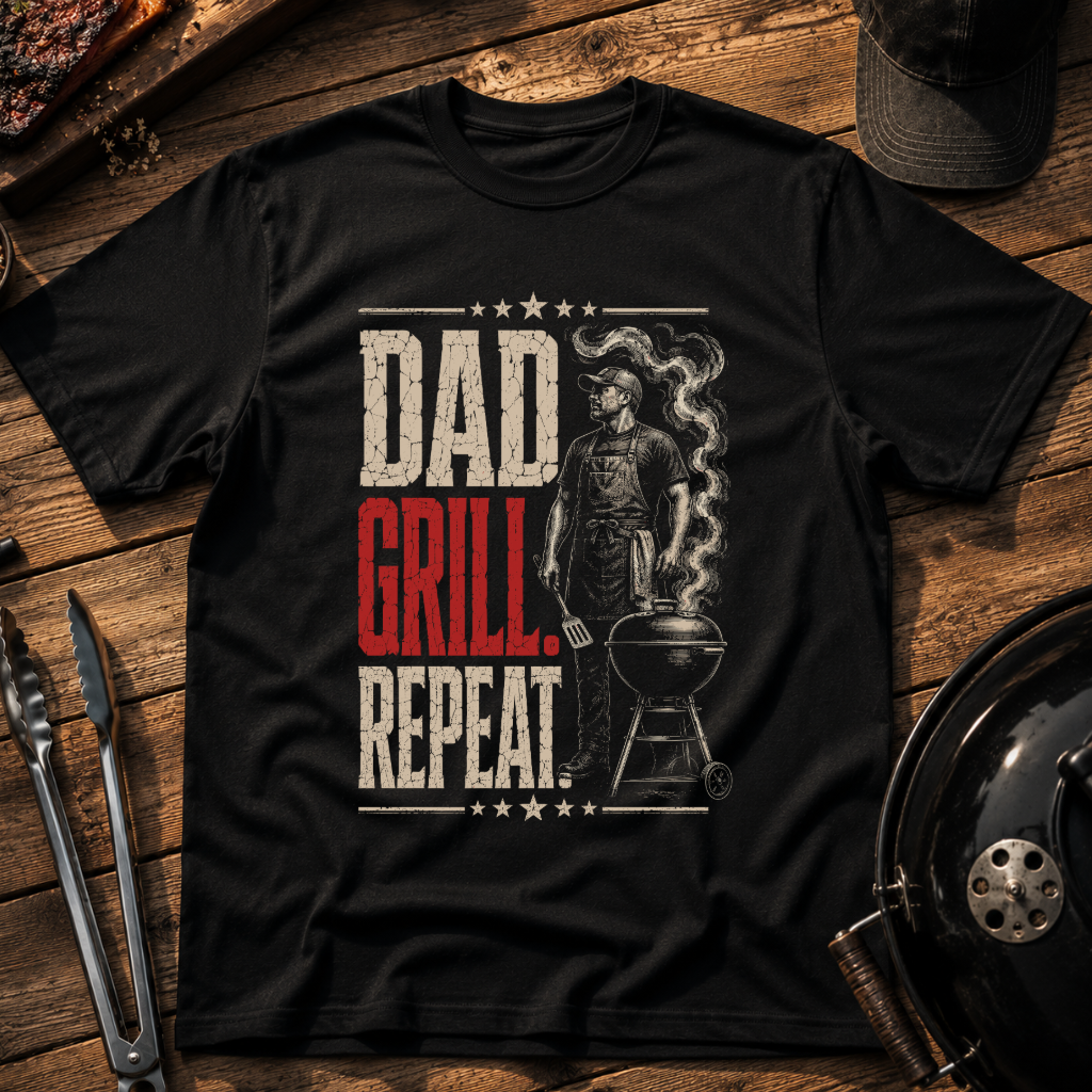 Dad Grill Repeat T-Shirt