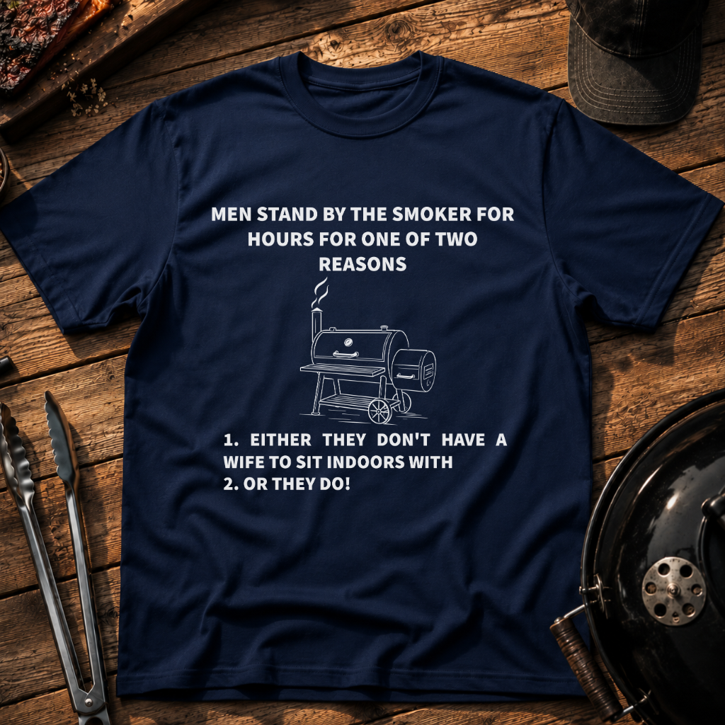 Men Stand By The Smoker T‑Shirt