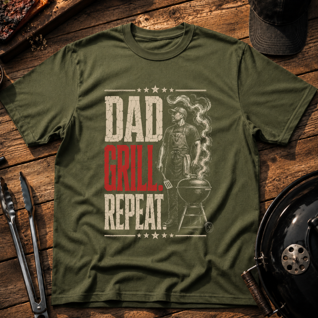 Dad Grill Repeat T-Shirt