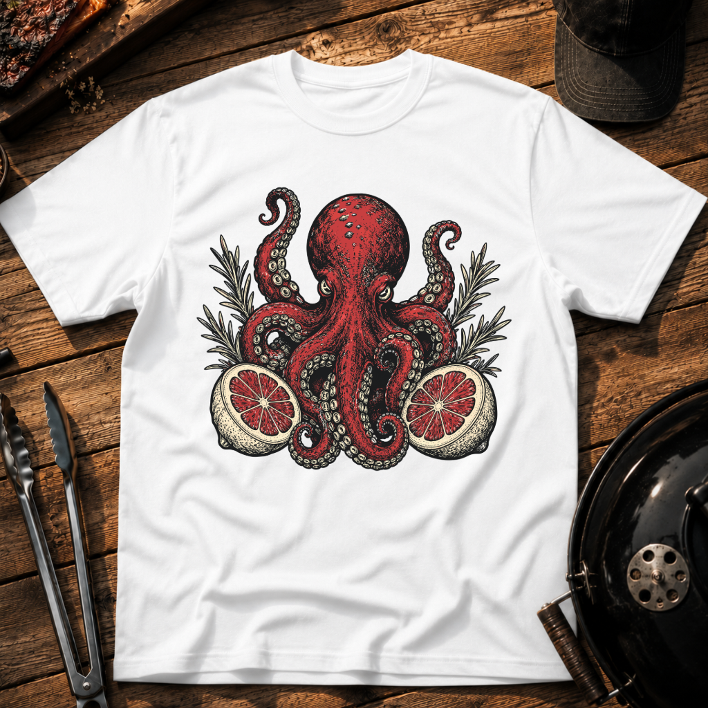 Red Octopus T‑Shirt