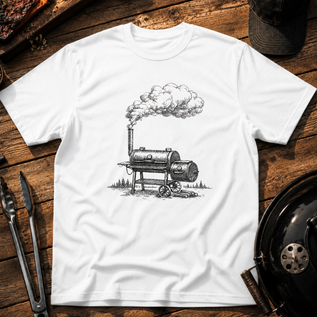 Smoker Grill Sketch T-Shirt