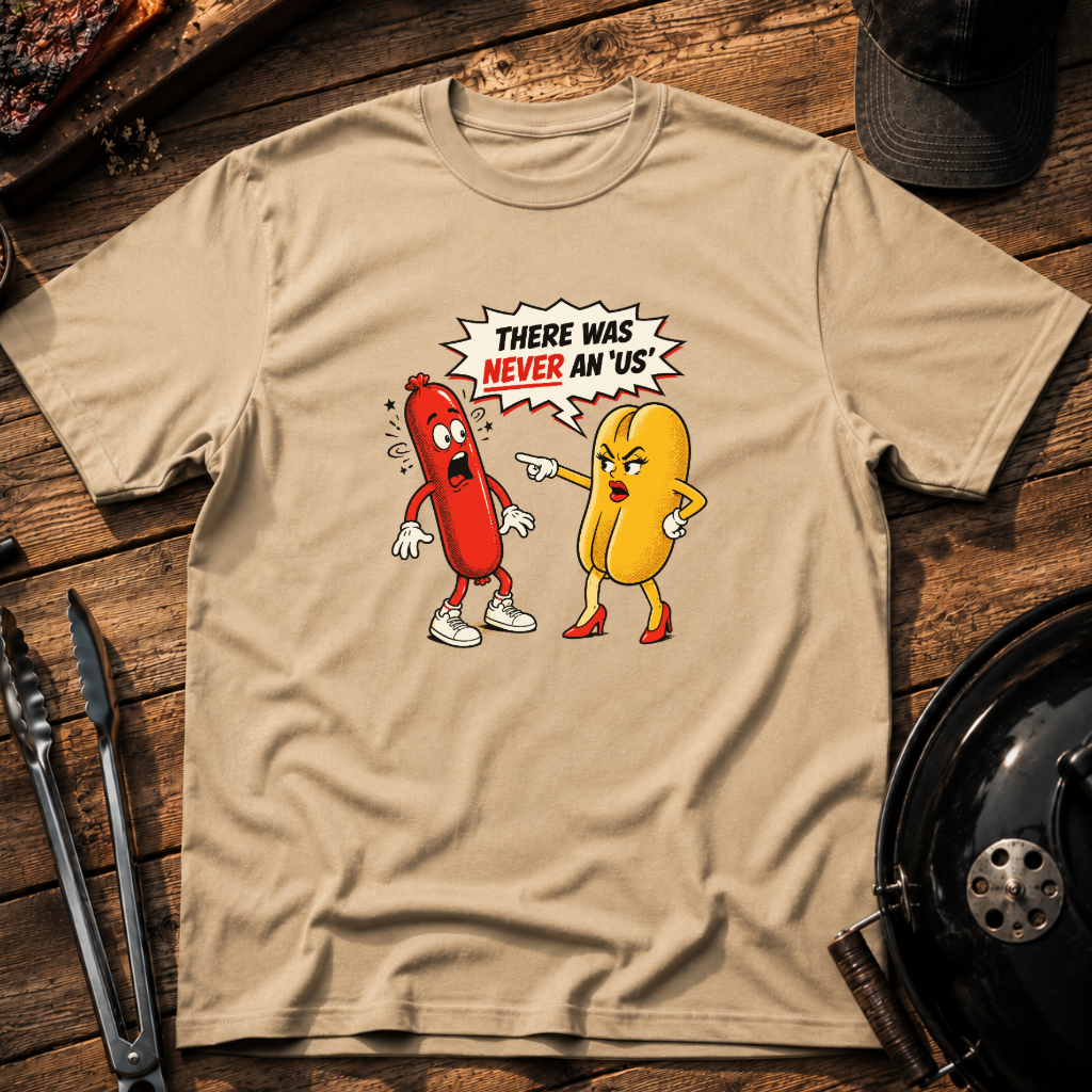 Funny Hot Dog & Bun Breakup T-Shirt