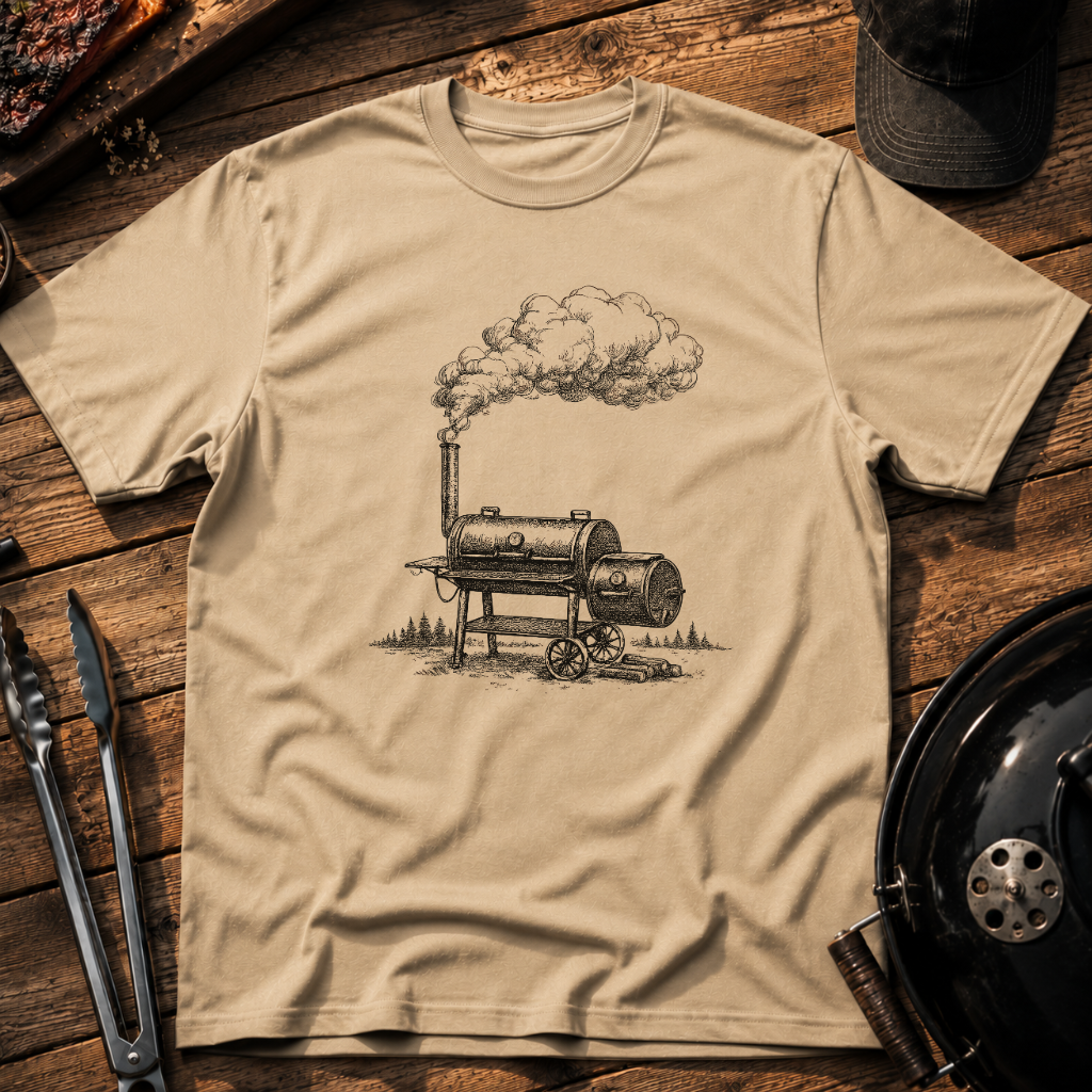 Smoker Grill Sketch T-Shirt