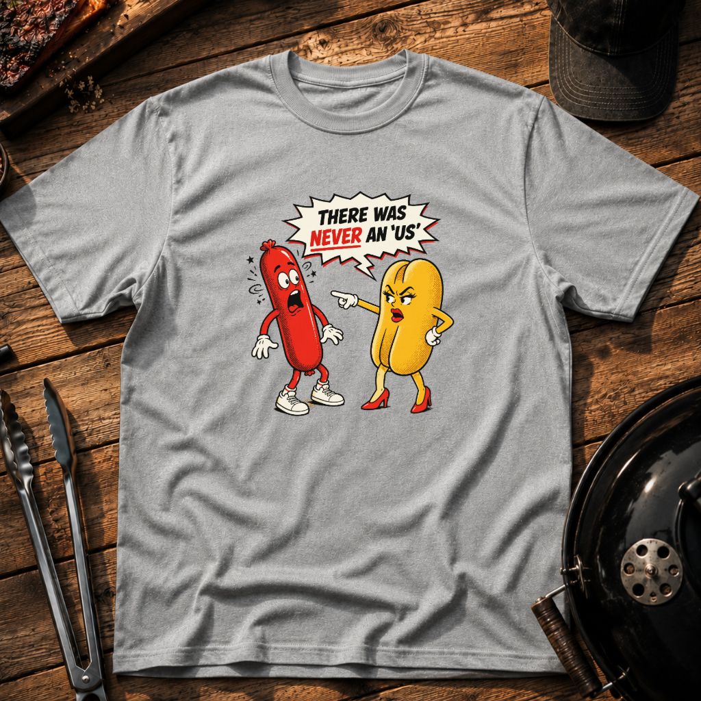 Funny Hot Dog & Bun Breakup T-Shirt