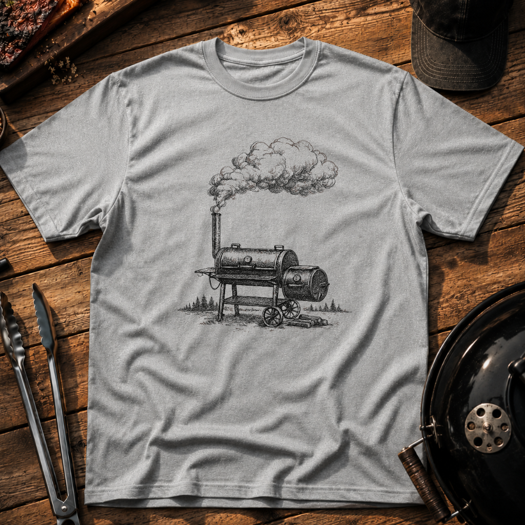Smoker Grill Sketch T-Shirt