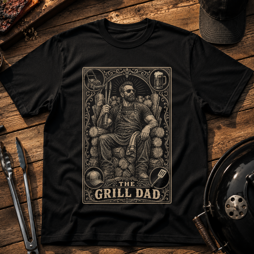 The Grill Dad - Tarot Card T-Shirt